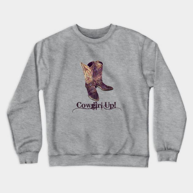 Cowgirl Up! Crewneck Sweatshirt by MonarchGraphics